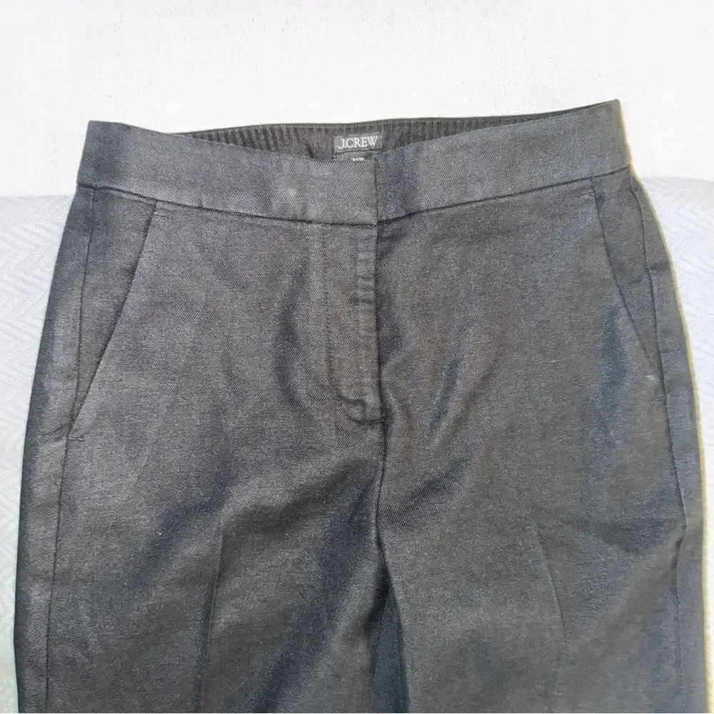 J Crew Full-length Kate pant in Italian bi-stretch linen blend